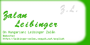 zalan leibinger business card
